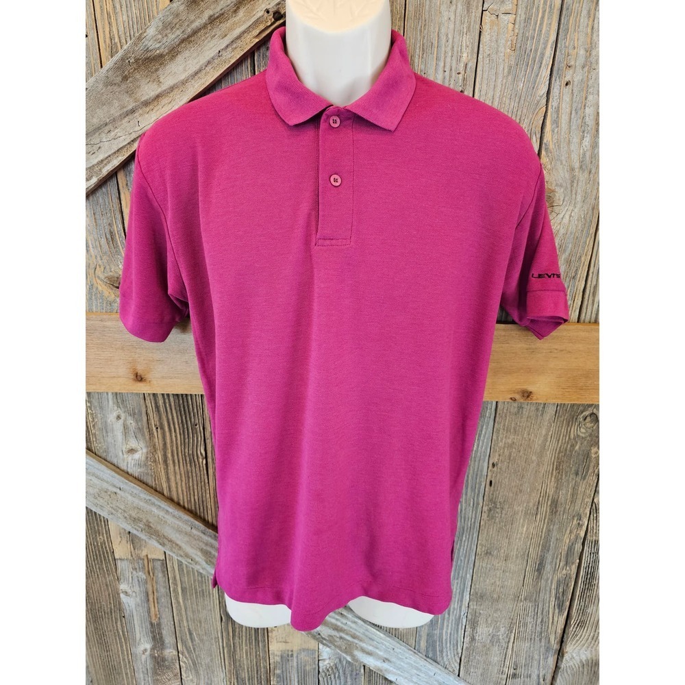 Vintage fuchsia levis polo size medium M 80s lightweight casual ^